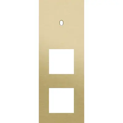 Niko Toggle 3-voudige afdekplaat verticaal voor 1 enkele schakelaar en 2 x 45x45-functies alu gold brushed (227-57955)
