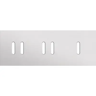 Niko Rocker 3-voudige afdekplaat horizontaal voor 2 dubbele en 1 enkele schakelaar alu grey brushed (155-56704)