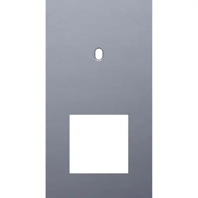 Niko Toggle 2-voudige afdekplaat verticaal voor 1 enkele schakelaar en 1 x 45x45-functie alu blue grey brushed (226-57855)