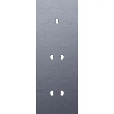 Niko Toggle 3-voudige afdekplaat verticaal voor 1 enkele en 2 dubbele schakelaars alu blue grey brushed (226-57953)