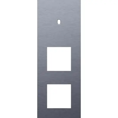 Niko Toggle 3-voudige afdekplaat verticaal voor 1 enkele schakelaar en 2 x 45x45-functies alu blue grey brushed (226-57955)