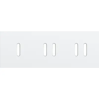 Niko Rocker 3-voudige afdekplaat horizontaal voor 1 enkele schakelaar en 2 dubbele steel white coated (154-56703)