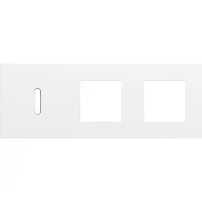 Niko Rocker 3-voudige afdekplaat horizontaal voor 1 enkele schakelaar en 2 x 45x45-functies steel white coated (154-56705)