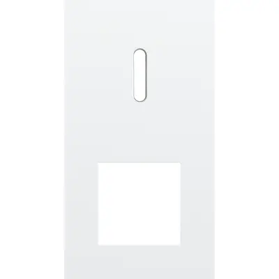 Niko Rocker 2-voudige afdekplaat verticaal voor 1 enkele schakelaar en 1 x 45x45-functie steel white coated (154-56855)