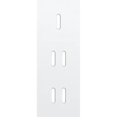 Niko Rocker 3-voudige afdekplaat verticaal voor 1 enkele en 2 dubbele schakelaars steel white coated (154-56953)