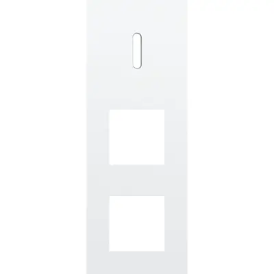 Niko Rocker 3-voudige afdekplaat verticaal voor 1 enkele schakelaar en 2 x 45x45-functies steel white coated (154-56955)