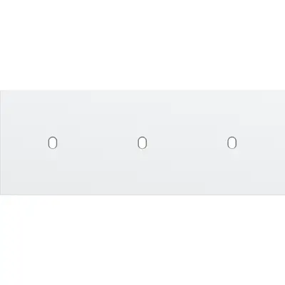 Niko Toggle 3-voudige afdekplaat voor 3 horizontale enkele schakelaars steel white coated (154-57701)