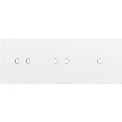 Niko Toggle 3-voudige afdekplaat horizontaal voor 2 dubbele en 1 enkele schakelaar steel white coated (154-57704)