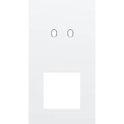 Niko Toggle 2-voudige afdekplaat verticaal voor 1 dubbele schakelaar en 1 x 45x45-functie steel white coated (154-57856)