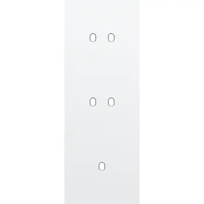 Niko Toggle 3-voudige afdekplaat verticaal voor 2 dubbele en 1 enkele schakelaar steel white coated (154-57954)