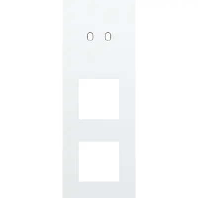 Niko Toggle 3-voudige afdekplaat verticaal voor 1 dubbele schakelaar en 2 x 45x45-functies steel white coated (154-57956)