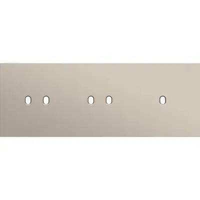 Niko Toggle 3-voudige afdekplaat horizontaal voor 2 dubbele en 1 enkele schakelaar steel champagne coated (166-57704)