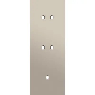 Niko Toggle 3-voudige afdekplaat verticaal voor 2 dubbele en 1 enkele schakelaar steel champagne coated (166-57954)