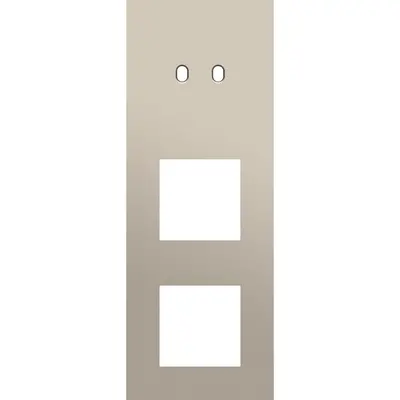 Niko Toggle 3-voudige afdekplaat verticaal voor 1 dubbele schakelaar en 2 x 45x45-functies steel champagne coated (166-57956)