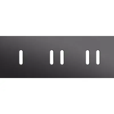 Niko Rocker 3-voudige afdekplaat horizontaal voor 1 enkele schakelaar en 2 dubbele alu black brushed (224-56703)