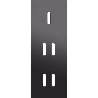 Niko Rocker 3-voudige afdekplaat verticaal voor 1 enkele en 2 dubbele schakelaars alu black brushed (224-56953)
