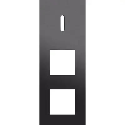 Niko Rocker 3-voudige afdekplaat verticaal voor 1 enkele schakelaar en 2 x 45x45-functies alu black brushed (224-56955)