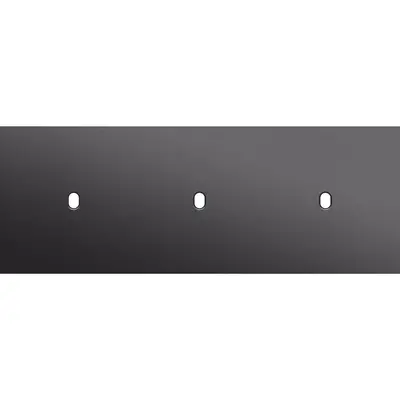 Niko Toggle 3-voudige afdekplaat voor 3 horizontale enkele schakelaars alu black brushed (224-57701)