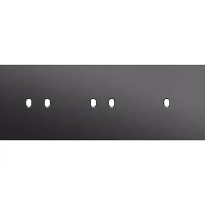 Niko Toggle 3-voudige afdekplaat horizontaal voor 2 dubbele en 1 enkele schakelaar alu black brushed (224-57704)