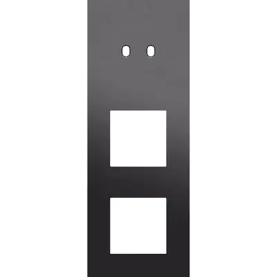 Niko Toggle 3-voudige afdekplaat verticaal voor 1 dubbele schakelaar en 2 x 45x45-functies alu black brushed (224-57956)