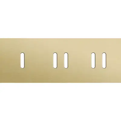 Niko Rocker 3-voudige afdekplaat horizontaal voor 1 enkele schakelaar en 2 dubbele alu gold brushed (227-56703)