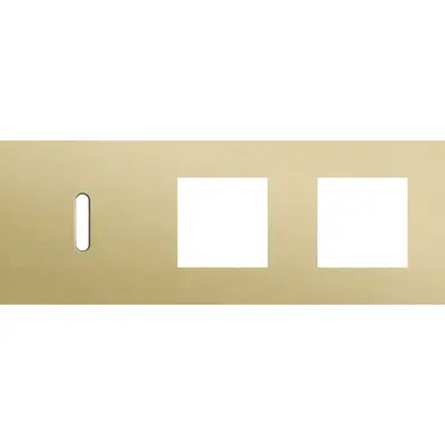 Niko Rocker 3-voudige afdekplaat horizontaal voor 1 enkele schakelaar en 2 x 45x45-functies alu gold brushed (227-56705)