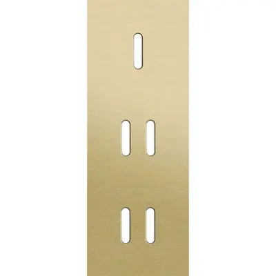 Niko Rocker 3-voudige afdekplaat verticaal voor 1 enkele en 2 dubbele schakelaars alu gold brushed (227-56953)