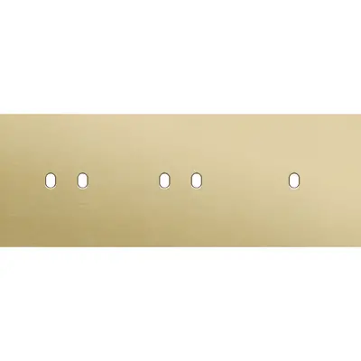 Niko Toggle 3-voudige afdekplaat horizontaal voor 2 dubbele en 1 enkele schakelaar alu gold brushed (227-57704)