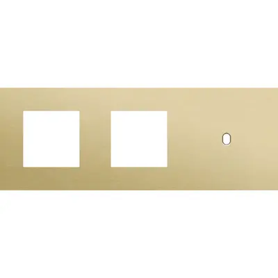 Niko Toggle 3-voudige afdekplaat horizontaal voor 2 x 45x45-functies en 1 enkele schakelaar alu gold brushed (227-57706)