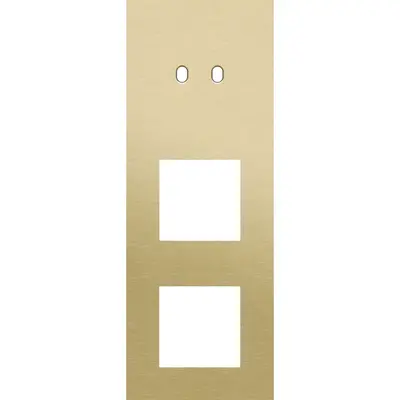 Niko Toggle 3-voudige afdekplaat verticaal voor 1 dubbele schakelaar en 2 x 45x45-functies alu gold brushed (227-57956)