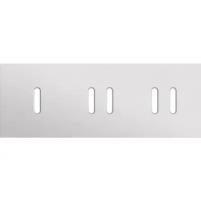 Niko Rocker 3-voudige afdekplaat horizontaal voor 1 enkele schakelaar en 2 dubbele alu grey brushed (155-56703)