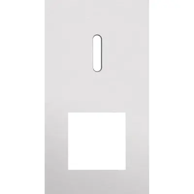 Niko Rocker 2-voudige afdekplaat verticaal voor 1 enkele schakelaar en 1 x 45x45-functie alu grey brushed (155-56855)