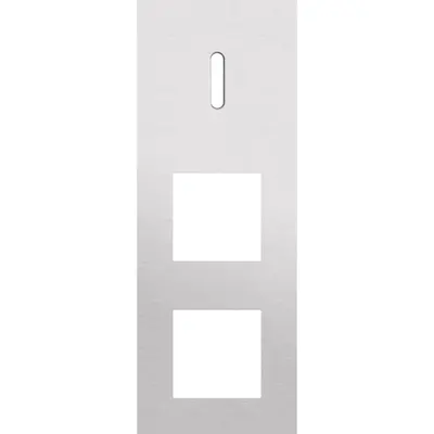 Niko Rocker 3-voudige afdekplaat verticaal voor 1 enkele schakelaar en 2 x 45x45-functies alu grey brushed (155-56955)