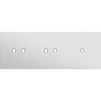 Niko Toggle 3-voudige afdekplaat horizontaal voor 2 dubbele en 1 enkele schakelaar alu grey brushed (155-57704)