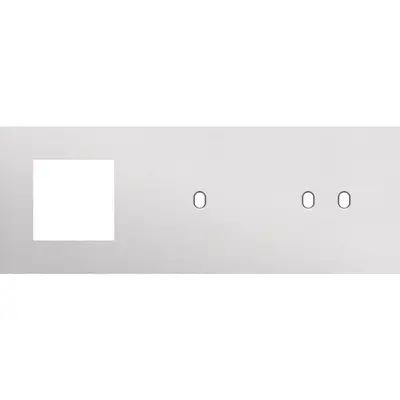 Niko Toggle 3-voudige afdekplaat horizontaal voor 1 x 45x45-functie 1 enkele en 1 dubbele schakelaar alu grey brushed (155-57720)