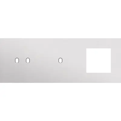 Niko Toggle 3-voudige afdekplaat horizontaal voor 1 dubbele 1 enkele schakelaar en 1 x 45x45-functie alu grey brushed (155-57721)