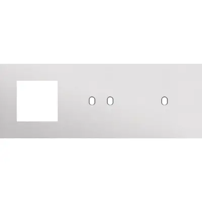 Niko Toggle 3-voudige afdekplaat horizontaal voor 1 x 45x45-functie 1 dubbele en 1 enkele schakelaar alu grey brushed (155-57722)