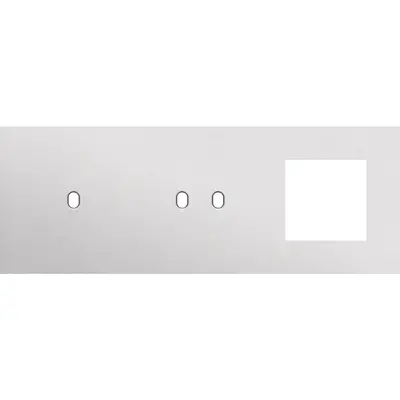 Niko Toggle 3-voudige afdekplaat horizontaal voor 1 enkele 1 dubbele schakelaar en 1 x 45x45-functie alu grey brushed (155-57723)