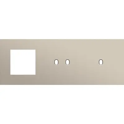 Niko Toggle 3-voudige afdekplaat horizontaal voor 1 x 45x45-functie 1 dubbele en 1 enkele schakelaar steel champagne coated (166-57722)