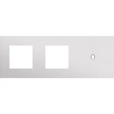 Niko Toggle 3-voudige afdekplaat horizontaal voor 2 x 45x45-functies en 1 enkele schakelaar alu grey brushed (155-57706)