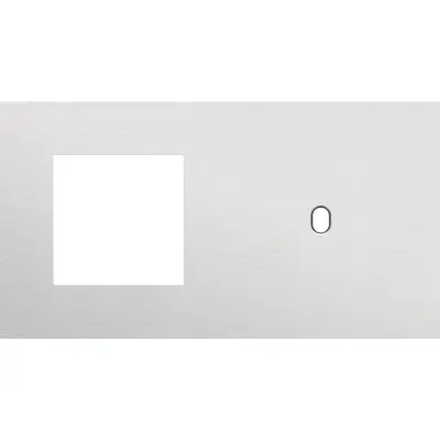 Niko Toggle 2-voudige afdekplaat horizontaal voor 1 x 45x45-functie en 1 enkele schakelaar alu grey brushed (155-57806)