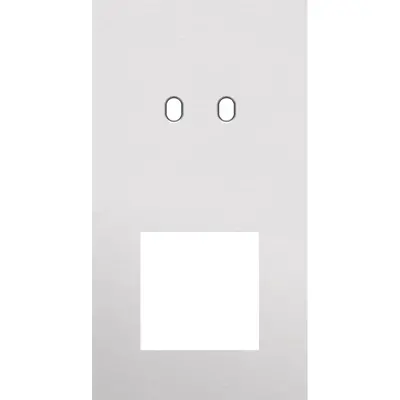 Niko Toggle 2-voudige afdekplaat verticaal voor 1 dubbele schakelaar en 1 x 45x45-functie alu grey brushed (155-57856)