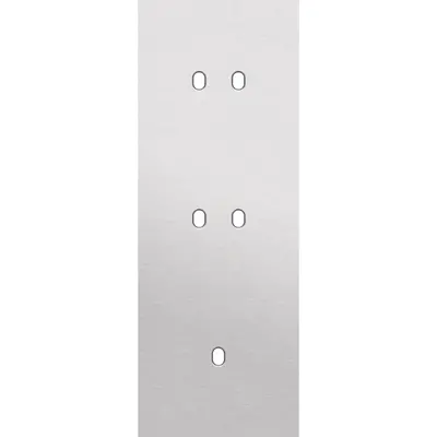 Niko Toggle 3-voudige afdekplaat verticaal voor 2 dubbele en 1 enkele schakelaar alu grey brushed (155-57954)