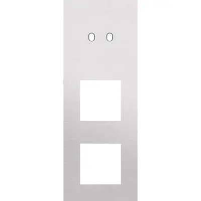 Niko Toggle 3-voudige afdekplaat verticaal voor 1 dubbele schakelaar en 2 x 45x45-functies alu grey brushed (155-57956)