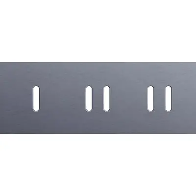 Niko Rocker 3-voudige afdekplaat horizontaal voor 1 enkele schakelaar en 2 dubbele alu blue grey brushed (226-56703)