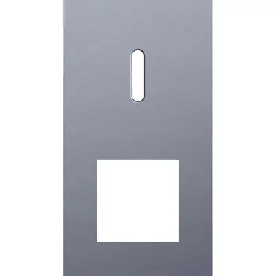 Niko Rocker 2-voudige afdekplaat verticaal voor 1 enkele schakelaar en 1 x 45x45-functie alu blue grey brushed (226-56855)