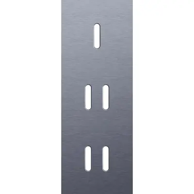 Niko Rocker 3-voudige afdekplaat verticaal voor 1 enkele en 2 dubbele schakelaars alu blue grey brushed (226-56953)