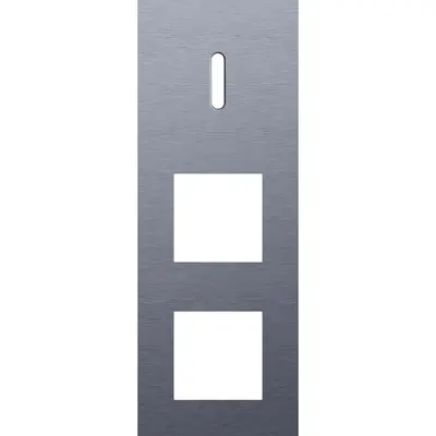 Niko Rocker 3-voudige afdekplaat verticaal voor 1 enkele schakelaar en 2 x 45x45-functies alu blue grey brushed (226-56955)