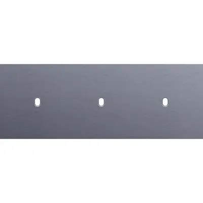 Niko Toggle 3-voudige afdekplaat voor 3 horizontale enkele schakelaars alu blue grey brushed (226-57701)