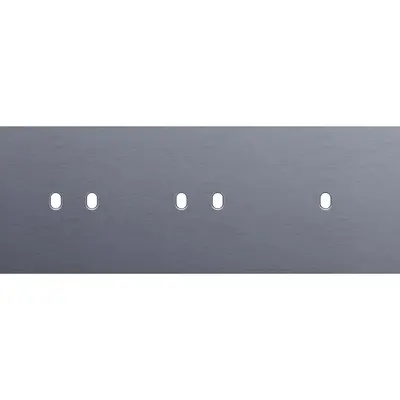 Niko Toggle 3-voudige afdekplaat horizontaal voor 2 dubbele en 1 enkele schakelaar alu blue grey brushed (226-57704)